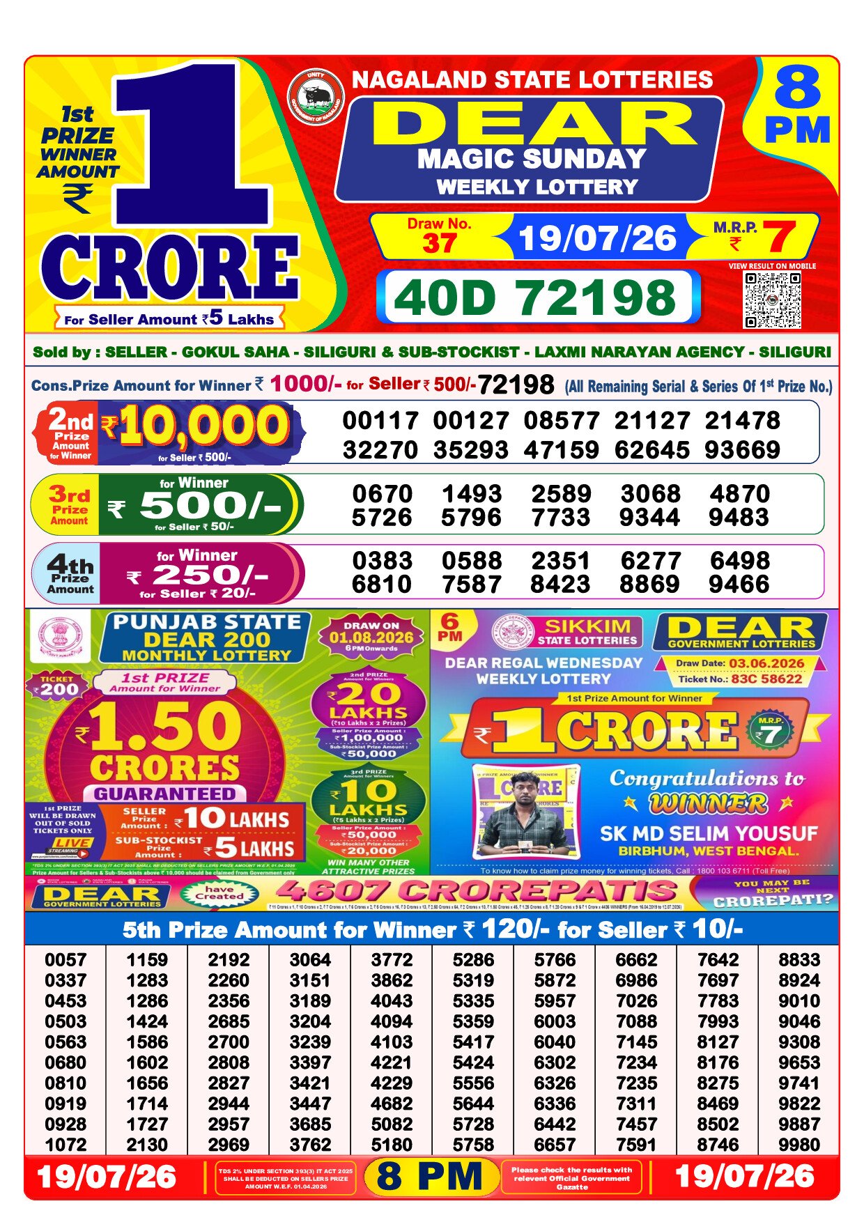 8 PM Lottery Result