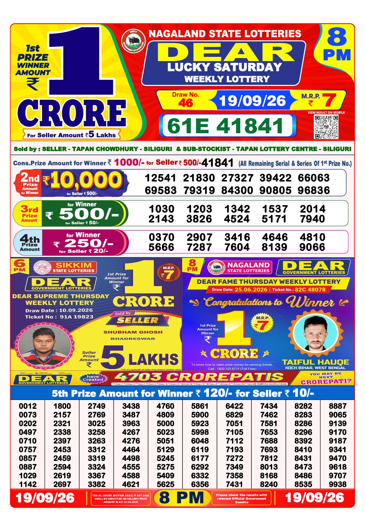 8 PM Lottery Result