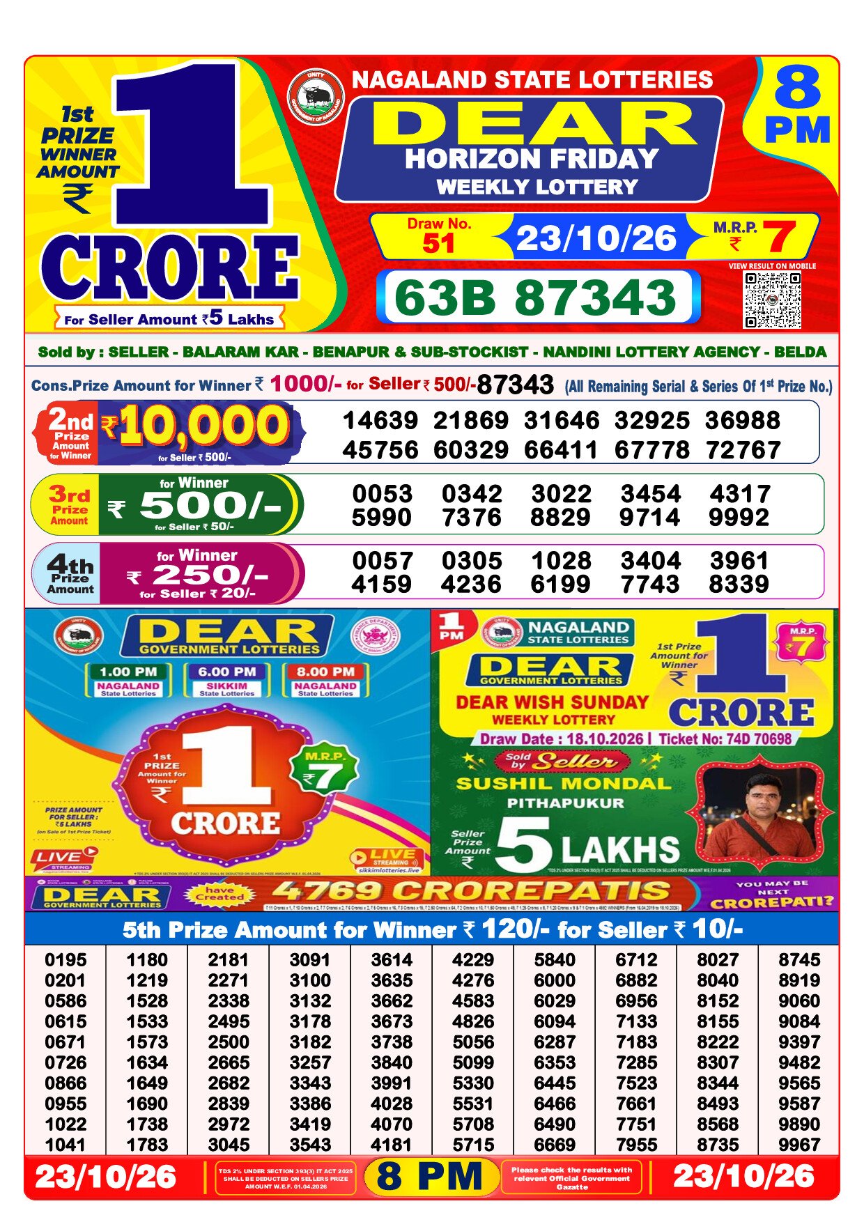 8 PM Lottery Result